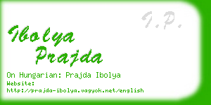 ibolya prajda business card